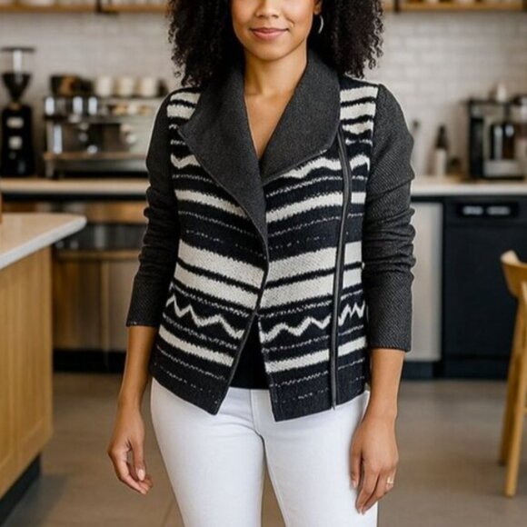 Blackletter T-shirt (Anthroplogie), Aztec, midwestern, geometric, cotton, small - Picture 1 of 5